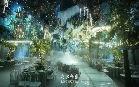 暮光森林 [ 最大55桌 · 高8.0m · 无柱 · 长方形 · 低消3980 ]